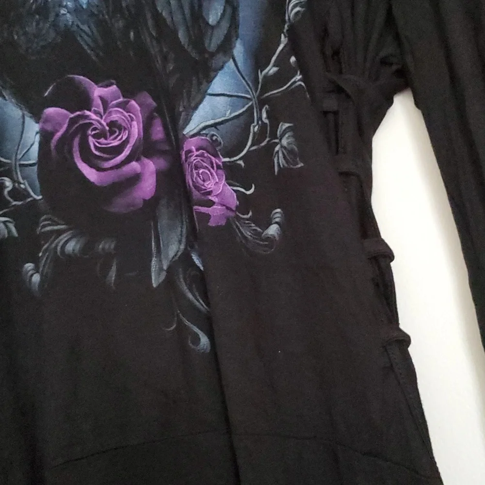 *NWT* Spiral Direct's Raven Heart Hooded Dress - Picture 6 of 16